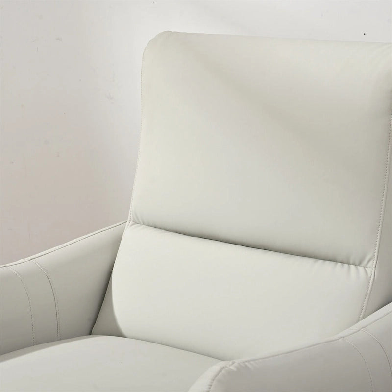 Fauteuil inclinable électrique mural en similicuir avec port de chargement USB gris clair et gris bleu