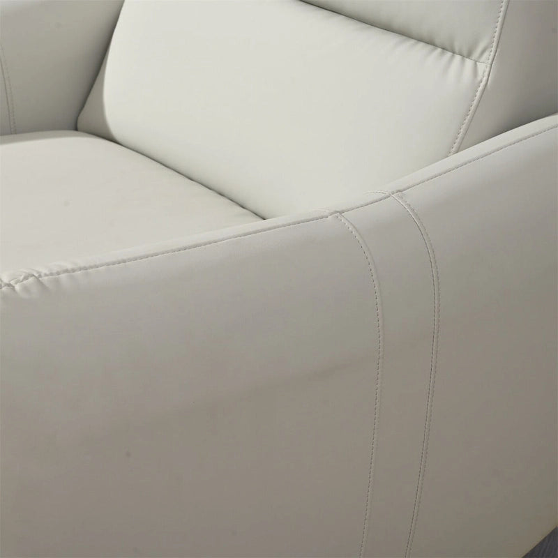 Fauteuil inclinable électrique mural en similicuir avec port de chargement USB gris clair et gris bleu