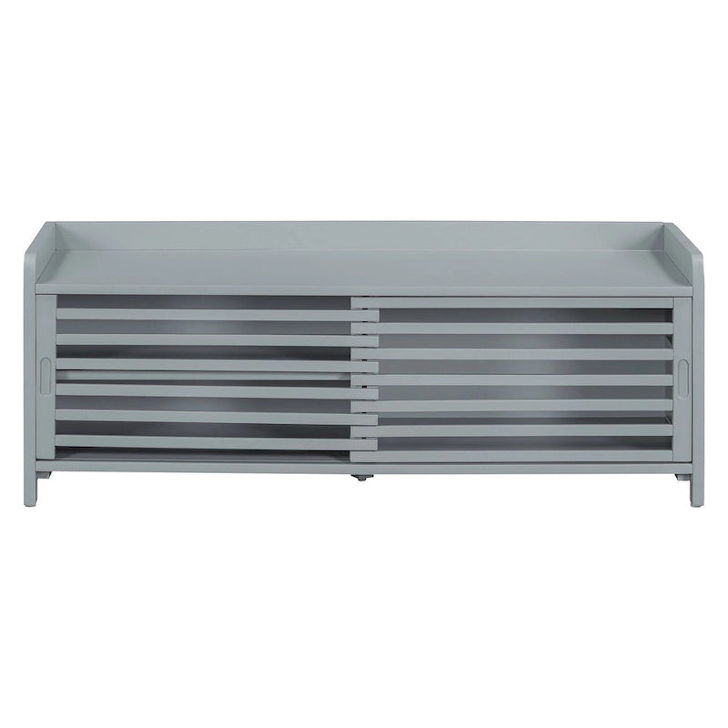 Banc de rangement pour chaussures à persiennes avec siège rembourré multicolore
