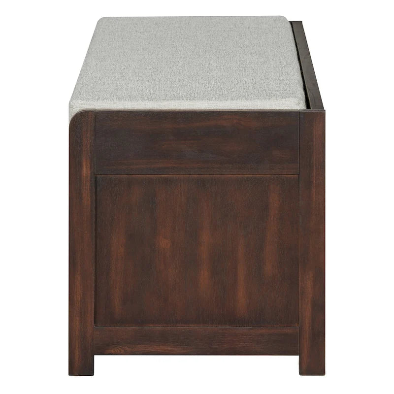 Banc de rangement pour chaussures à persiennes avec siège rembourré multicolore