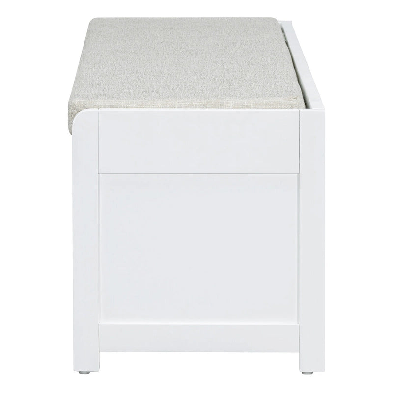 Banc de rangement pour chaussures à persiennes avec siège rembourré multicolore