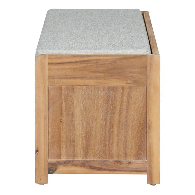 Banc de rangement pour chaussures à persiennes avec siège rembourré multicolore