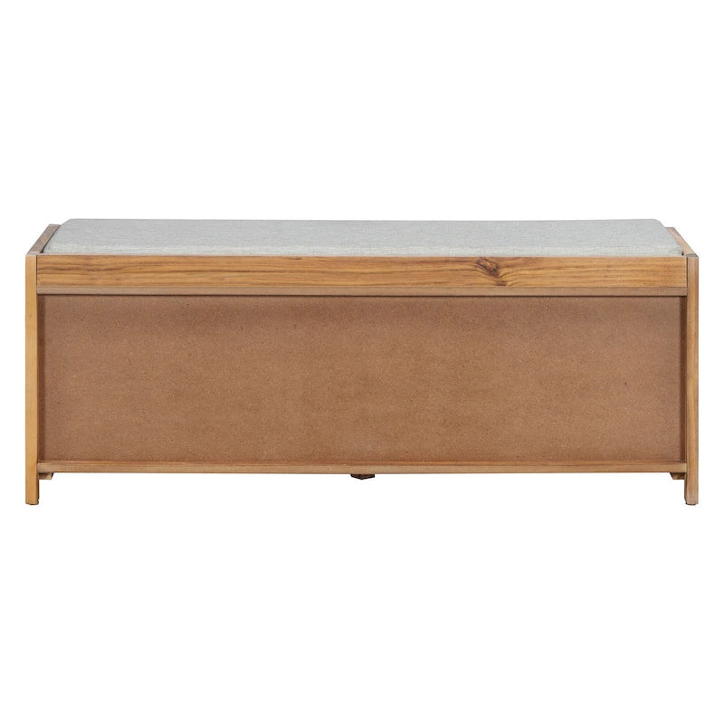 Banc de rangement pour chaussures à persiennes avec siège rembourré multicolore