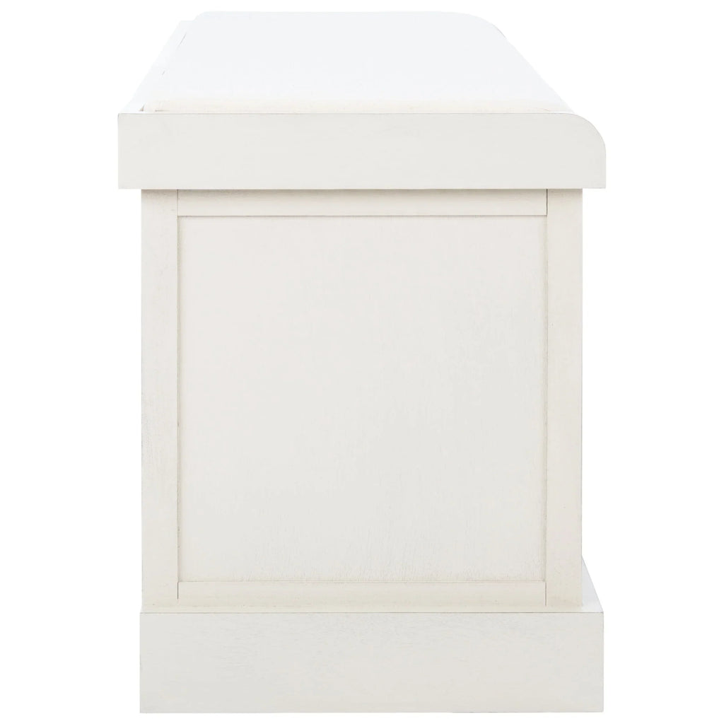 Banc de rangement SAFAVIEH Fiorello avec coussin et 3 tiroirs - 47,3 L x 15 P x 19 H - 47 L x 15 P x 19 H