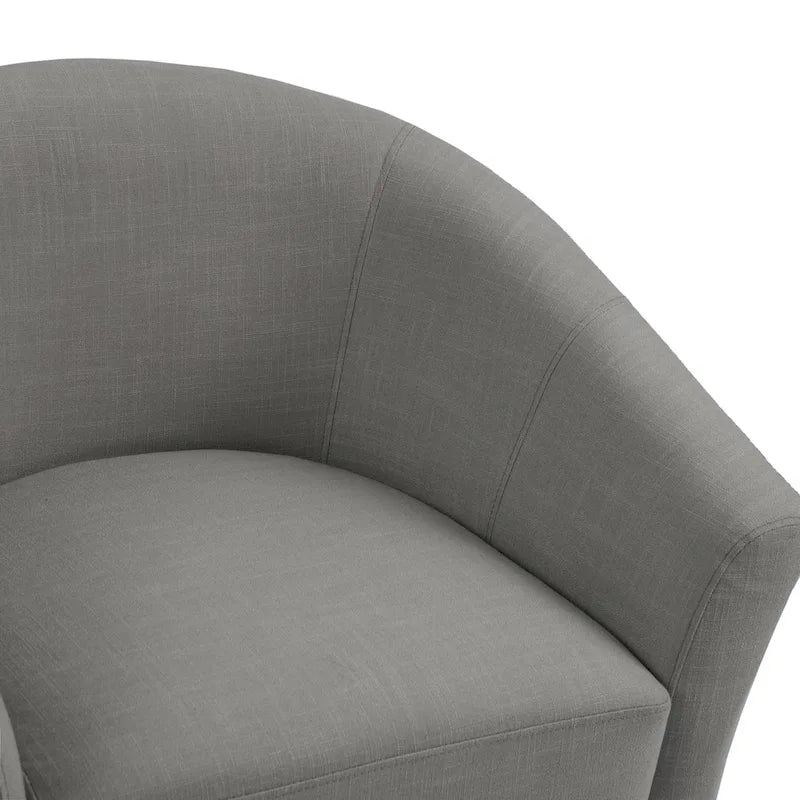 Lot de 2 fauteuils club modernes en lin style tonneau