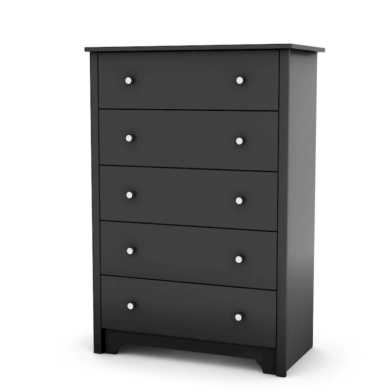 Commode haute de chambre à 5 tiroirs disponible en plusieurs coloris