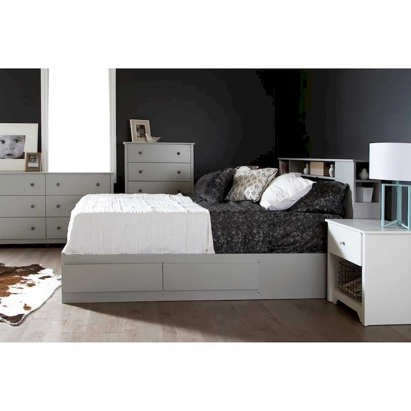 Commode haute de chambre à 5 tiroirs disponible en plusieurs coloris