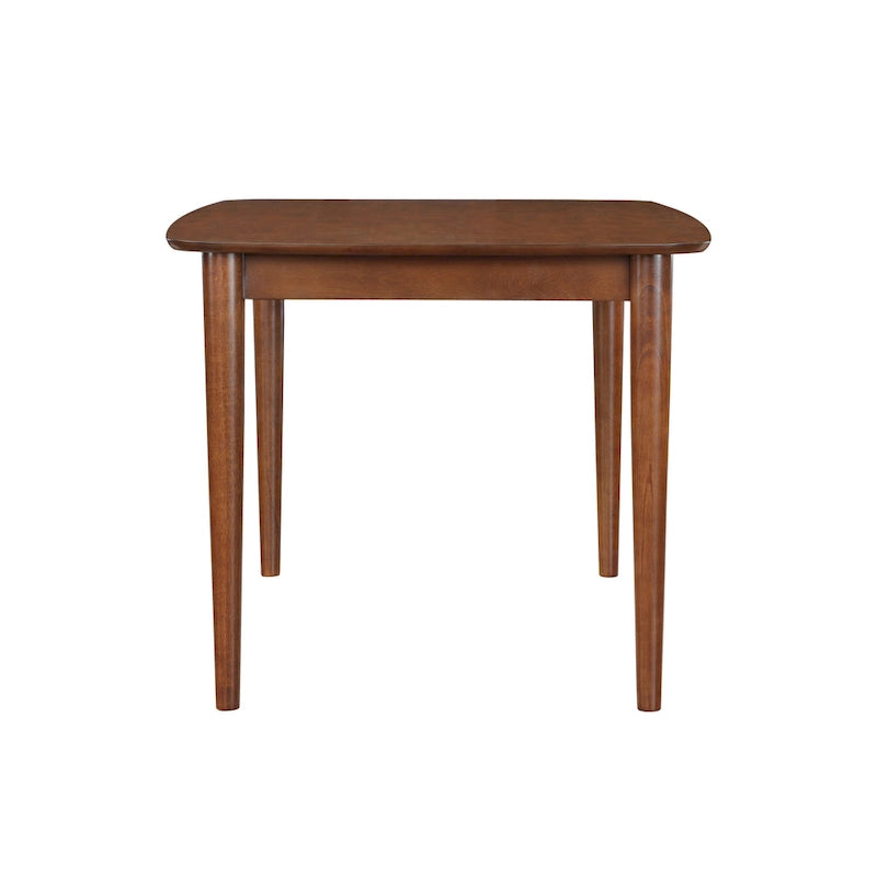 Table à manger rectangulaire en noyer avec pieds en bois massif et plateau en placage de bouleau