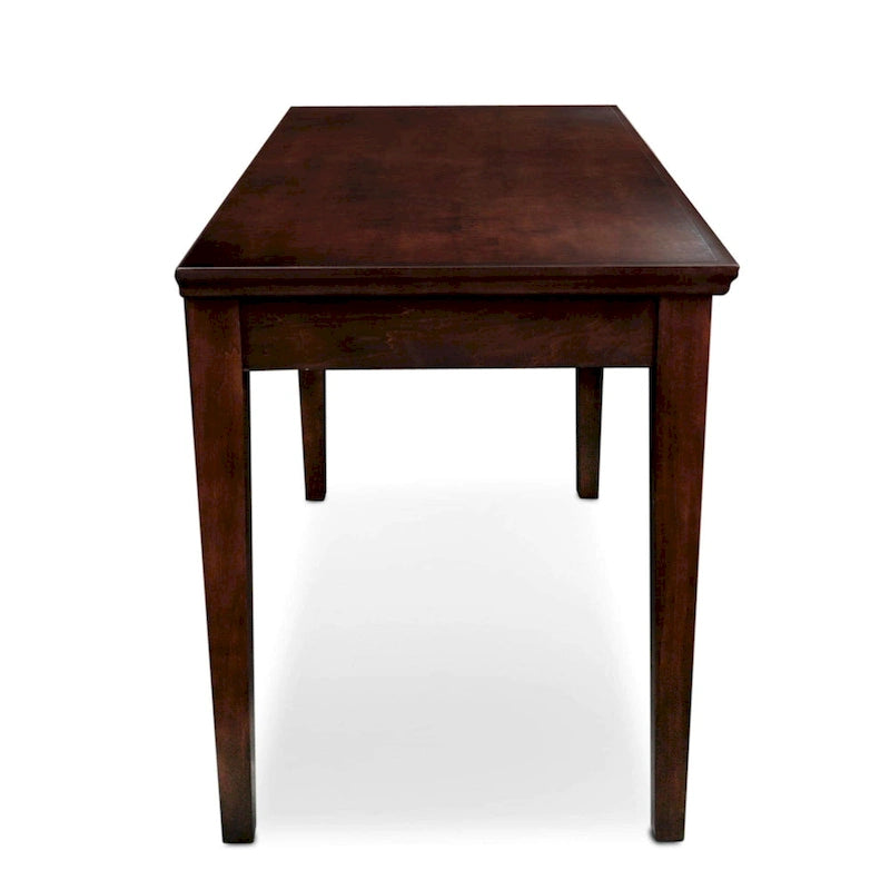 Bureau d'écriture en bois massif avec tiroir de clavier rabattable, finition chêne Mission