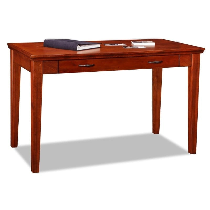 Bureau d'écriture en bois massif avec tiroir de clavier rabattable, finition chêne Mission