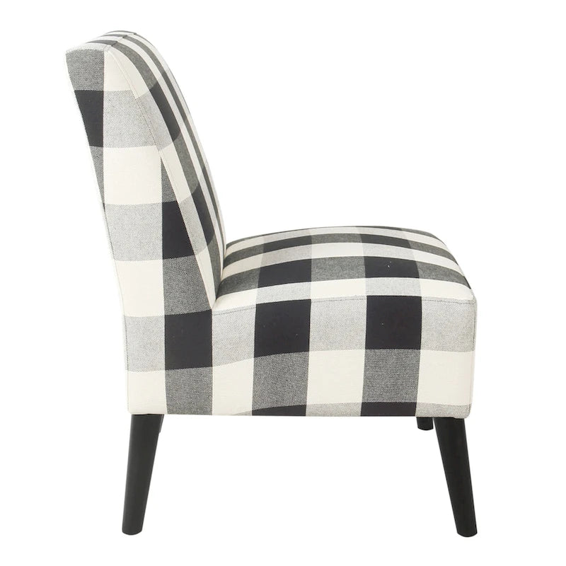 Fauteuil d'appoint sans accoudoirs, assise capitonnée à motif médaillon, pieds en noyer foncé, bleu-gris