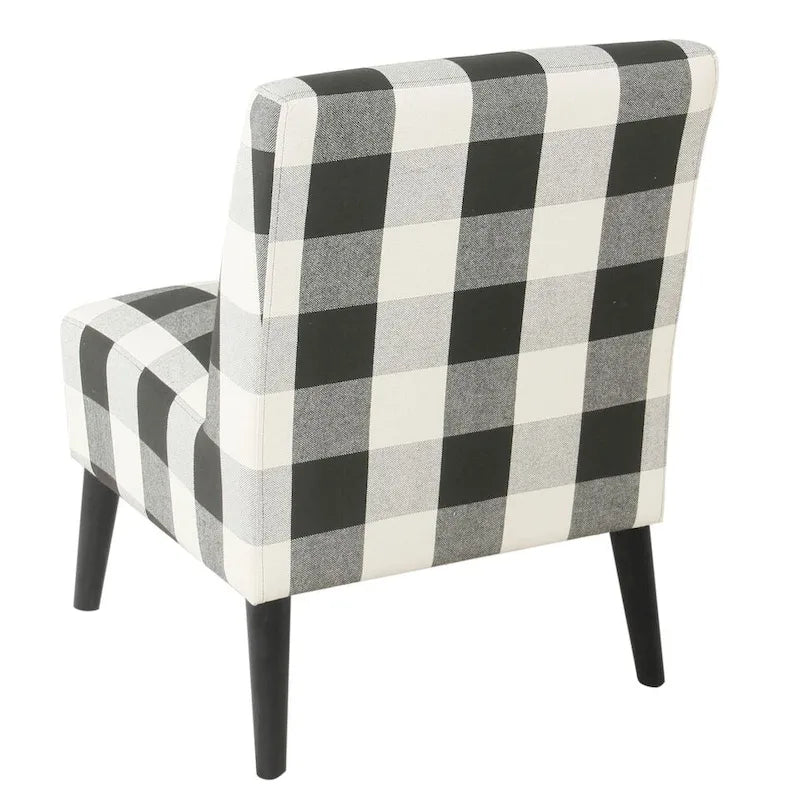 Fauteuil d'appoint sans accoudoirs, assise capitonnée à motif médaillon, pieds en noyer foncé, bleu-gris
