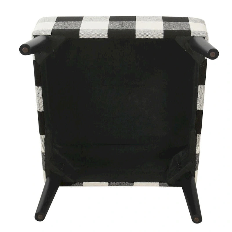 Fauteuil d'appoint sans accoudoirs, assise capitonnée à motif médaillon, pieds en noyer foncé, bleu-gris