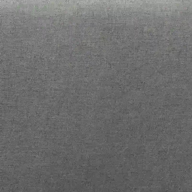 Tête de lit capitonnée arquée d'époque, boutonnée, gris foncé, brun noyer