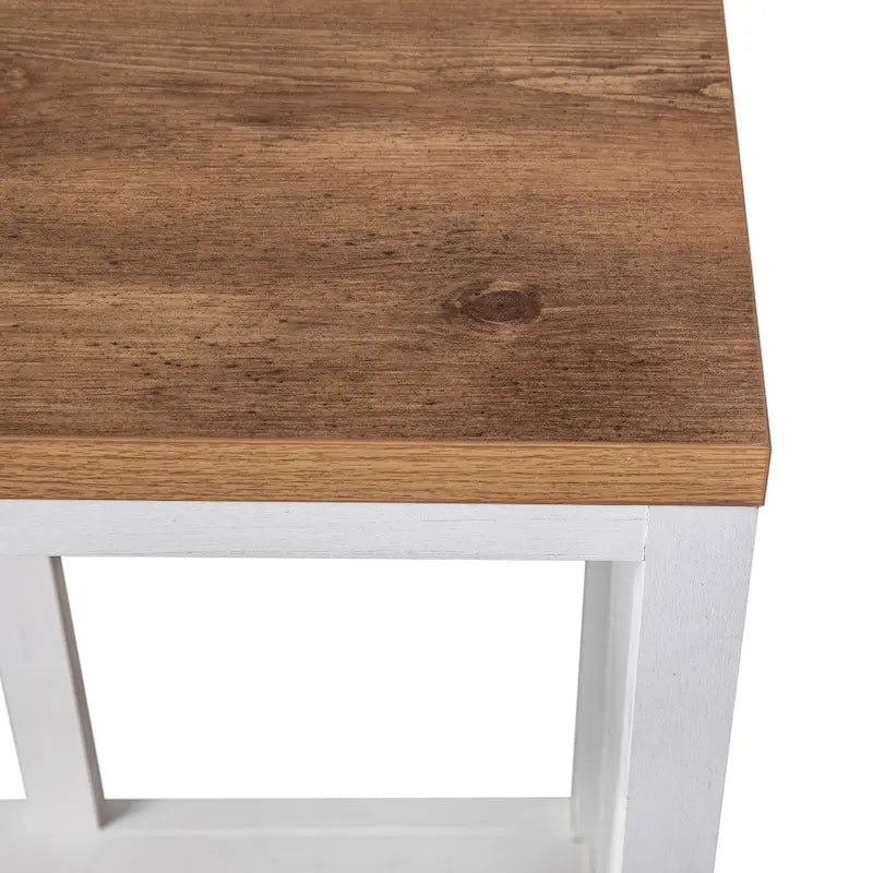 Console d'entrée à 2 niveaux avec étagère de rangement inférieure ouverte