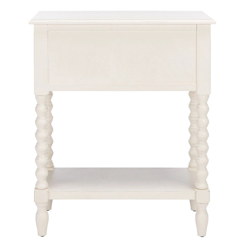 Console de style campagnard à 3 tiroirs avec étagère ouverte, marron/blanc/noir