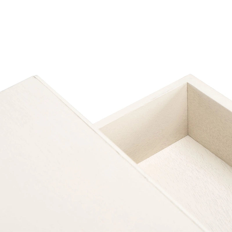 Console de style campagnard à 3 tiroirs avec étagère ouverte, marron/blanc/noir