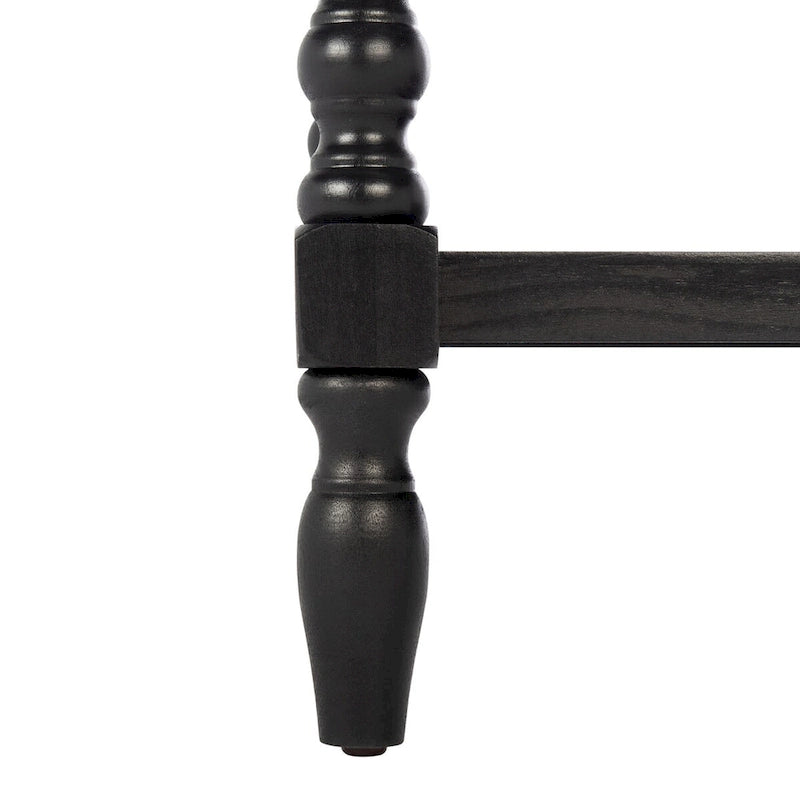 Console de style campagnard à 3 tiroirs avec étagère ouverte, marron/blanc/noir