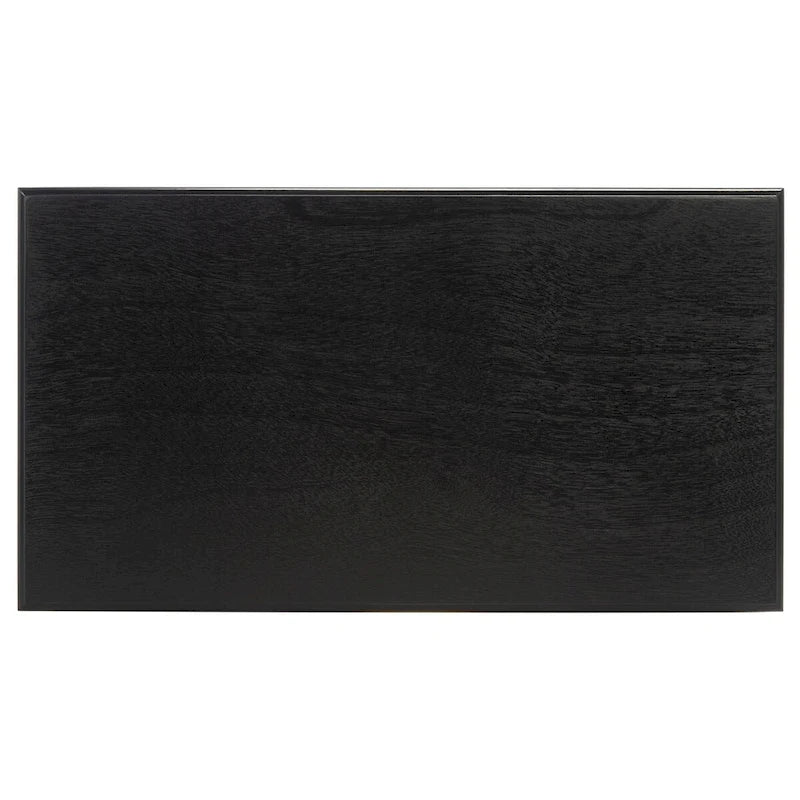 Console de style campagnard à 3 tiroirs avec étagère ouverte, marron/blanc/noir